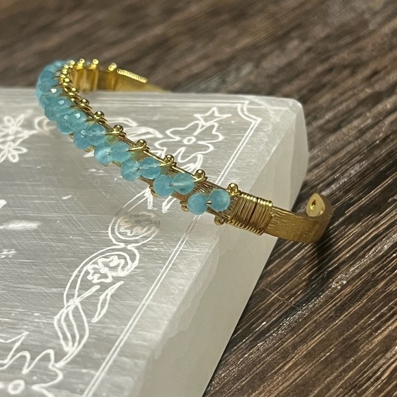 Blue Monalisa Gold Bangle